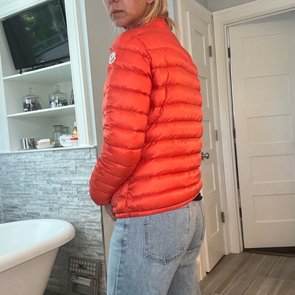 Moncler Lans Short Down Jacket orange size 3 - Picture 4 of 14